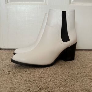 J. Adams Pointed Toe Mid Heel Slip-On Ankle Boots